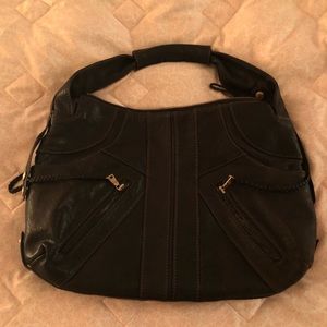ANDREW MARC SLOUCHY LEATHER SHOULDER BAG